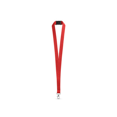 LEEDS. Polyester lanyard with safety clasp